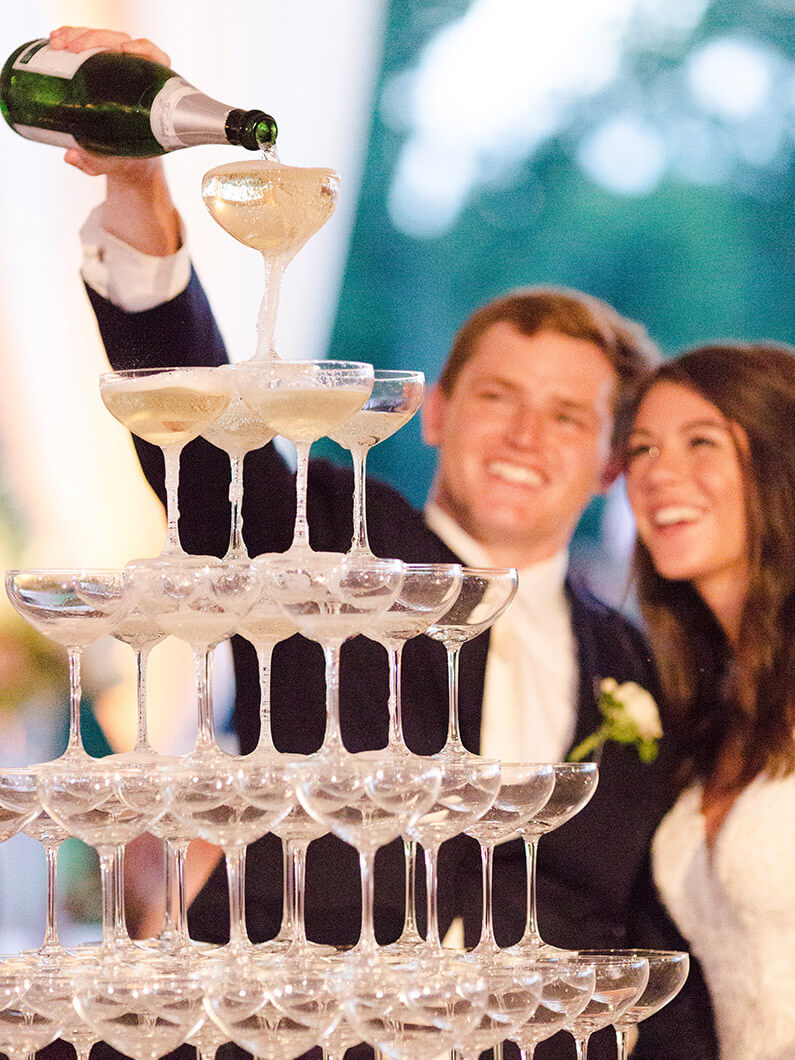 Wedding Champagne Coupe Tower