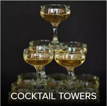 cocktail tower with champagne alabama