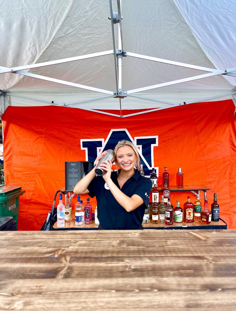 Auburn football tailgates bnb beverage management bartender