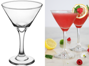 Rental Martini Glasses ; martini glass ; Raspberry Mint Martini ; Event Rentals