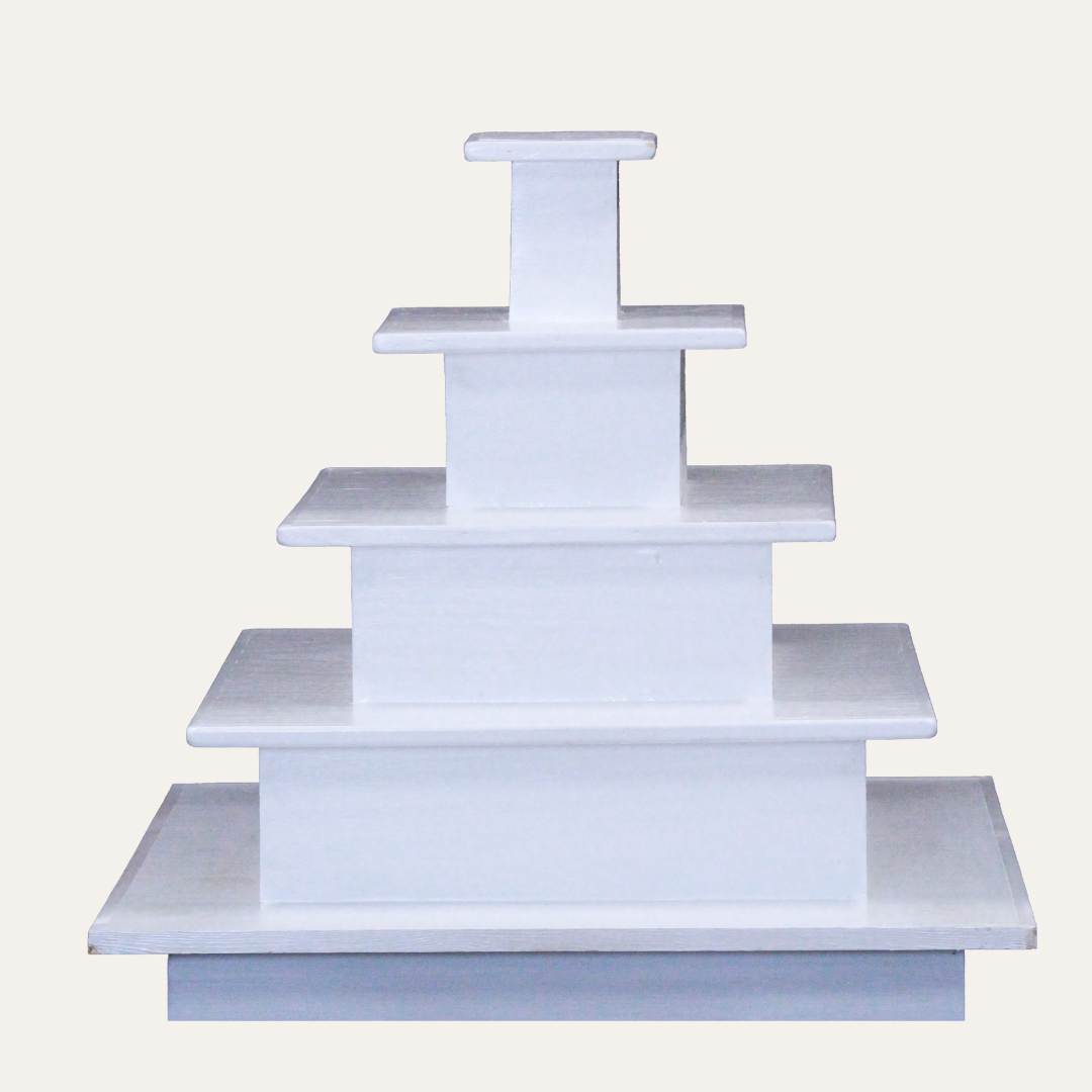 5 Tier White Table Tower