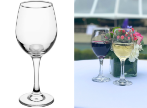 Rental Wine Glass ; Red wine ; white wine ; full wine glasses