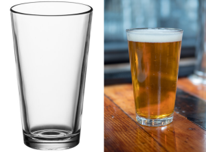 rental- pint glass; beer in a pint glass Event Rentals