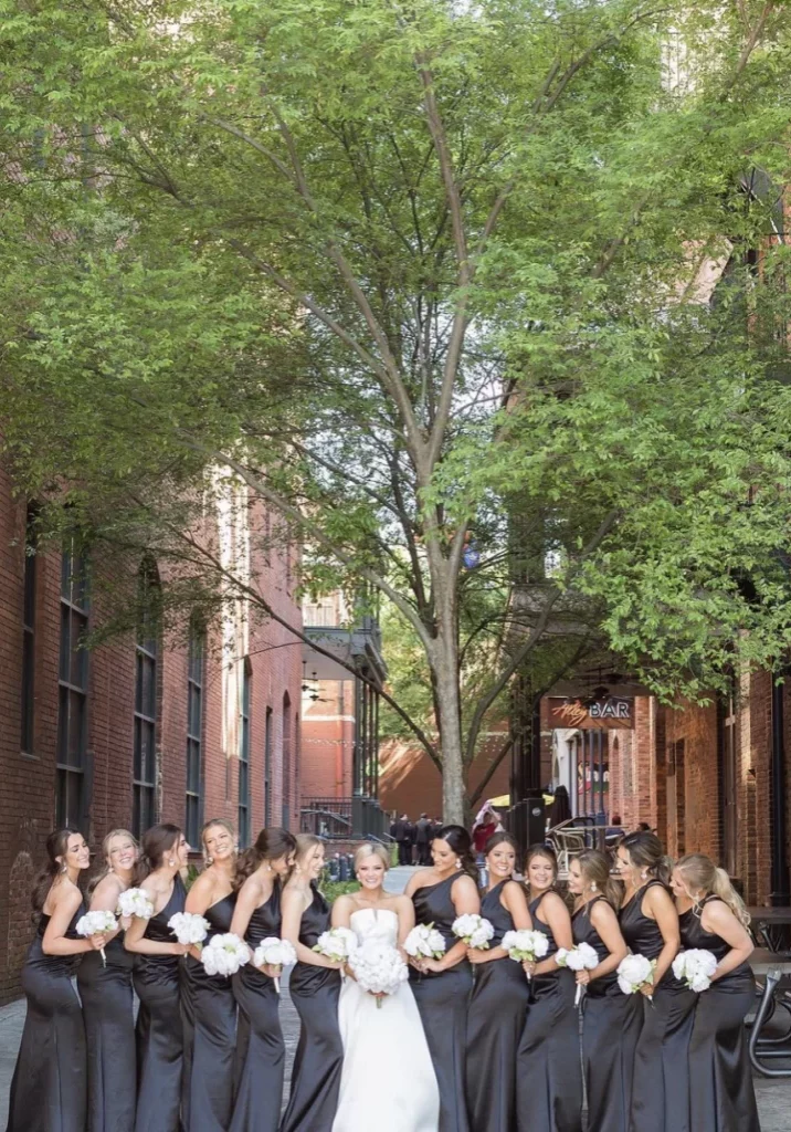 Bridal Party outside at Alley Station