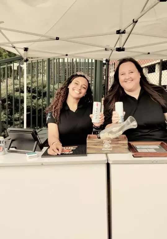 bnb beverage management bartender outside bar plainsman park